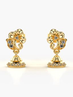 Valanova - Hallmarked 14K Gold and Certified Lab Grown Diamond 0.17Cts Gold Drop Earrings