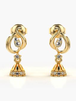 Valanova - Hallmarked 14K Gold and Certified Lab Grown Diamond 0.16Cts Gold Drop Earrings