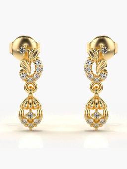Valanova - Hallmarked 14K Gold and Certified Lab Grown Diamond 0.15Cts Gold Drop Earrings