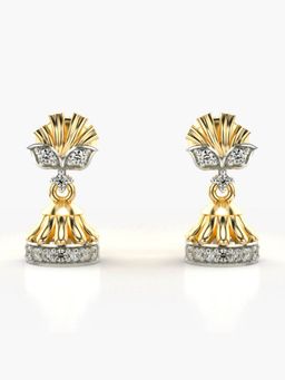 Valanova - Hallmarked 14K Gold and Certified Lab Grown Diamond 0.17Cts Gold Drop Earrings