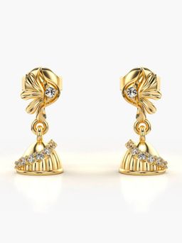Valanova - Hallmarked 14K Gold and Certified Lab Grown Diamond 0.13Cts Gold Drop Earrings