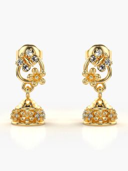 Valanova - Hallmarked 14K Gold and Certified Lab Grown Diamond 0.14Cts Gold Drop Earrings