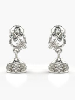 Valanova - Hallmarked 14K Gold and Certified Lab Grown Diamond 0.14Cts Silver Drop Earrings