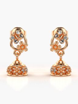 Valanova - Hallmarked 14K Gold and Certified Lab Grown Diamond 0.14Cts Rose Gold Drop Earrings