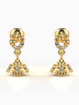 Valanova - Hallmarked 14K Gold and Certified Lab Grown Diamond 0.19Cts Gold Drop Earrings