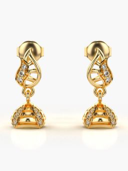 Valanova - Hallmarked 14K Gold and Certified Lab Grown Diamond 0.17Cts Gold Drop Earrings