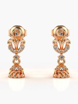Valanova - Hallmarked 14K Gold and Certified Lab Grown Diamond 0.20Cts Rose Gold Drop Earrings