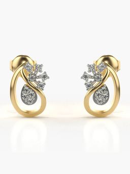 Valanova - Hallmarked 18K Gold and Certified Lab Grown Diamond 0.18Cts Gold Studs Earrings