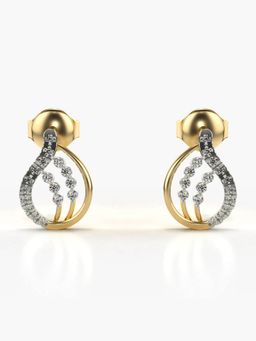 Valanova - Hallmarked 14K Gold and Certified Lab Grown Diamond 0.21Cts Gold Studs Earrings