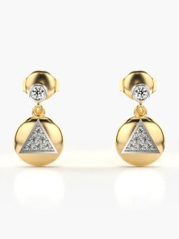 Valanova - Hallmarked 14K Gold and Certified Lab Grown Diamond 0.16Cts Gold Drop Earrings