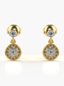 Valanova - Hallmarked 14K Gold and Certified Lab Grown Diamond 0.20Cts Gold Drop Earrings