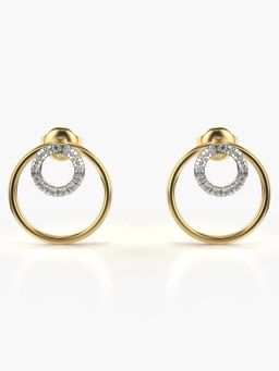 Valanova - Hallmarked 14K Gold and Certified Lab Grown Diamond 0.19Cts Gold Studs Earrings