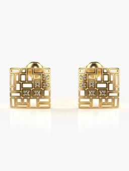 Valanova - Hallmarked 18K Gold and Certified Lab Grown Diamond 0.08Cts Gold Studs Earrings
