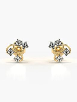 Valanova - Hallmarked 18K Gold and Certified Lab Grown Diamond 0.36Cts Gold Studs Earrings