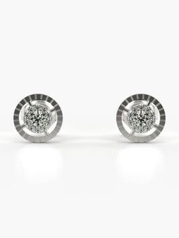 Valanova - Hallmarked 18K Gold and Certified Lab Grown Diamond 0.23Cts Silver Studs Earrings