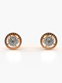 Valanova - Hallmarked 14K Gold and Certified Lab Grown Diamond 0.23Cts Rose Gold Studs Earrings