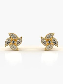 Valanova - Hallmarked 18K Gold and Certified Lab Grown Diamond 0.66Cts Gold Studs Earrings