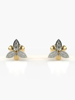 Valanova - Hallmarked 18K Gold and Certified Lab Grown Diamond 0.11Cts Gold Studs Earrings