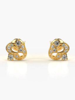 Valanova - Hallmarked 14K Gold and Certified Lab Grown Diamond 0.26Cts Gold Studs Earrings