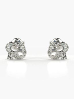 Valanova - Hallmarked 14K Gold and Certified Lab Grown Diamond 0.26Cts Silver Studs Earrings
