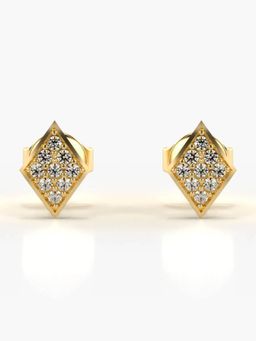 Valanova - Hallmarked 14K Gold and Certified Lab Grown Diamond 0.13Cts Gold Studs Earrings