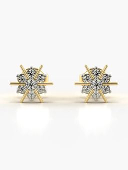 Valanova - Hallmarked 18K Gold and Certified Lab Grown Diamond 0.24Cts Gold Studs Earrings