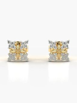 Valanova - Hallmarked 18K Gold and Certified Lab Grown Diamond 0.18Cts Gold Studs Earrings