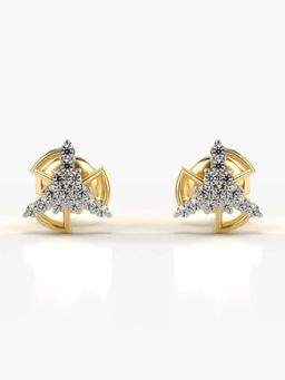 Valanova - Hallmarked 18K Gold and Certified Lab Grown Diamond 0.17Cts Gold Studs Earrings