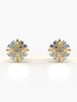 Valanova - Hallmarked 14K Gold and Certified Lab Grown Diamond 0.19Cts Gold Studs Earrings