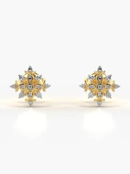 Valanova - Hallmarked 14K Gold and Certified Lab Grown Diamond 0.16Cts Gold Studs Earrings