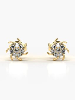 Valanova - Hallmarked 14K Gold and Certified Lab Grown Diamond 0.15Cts Gold Studs Earrings