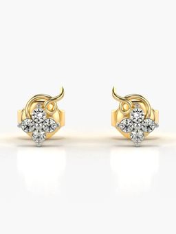 Valanova - Hallmarked 18K Gold and Certified Lab Grown Diamond 0.15Cts Gold Studs Earrings