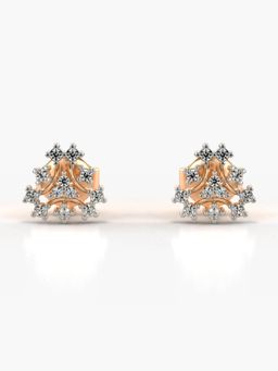 Valanova - Hallmarked 18K Gold and Certified Lab Grown Diamond 0.15Cts Rose Gold Studs Earrings