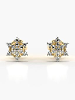Valanova - Hallmarked 14K Gold and Certified Lab Grown Diamond 0.19Cts Gold Studs Earrings