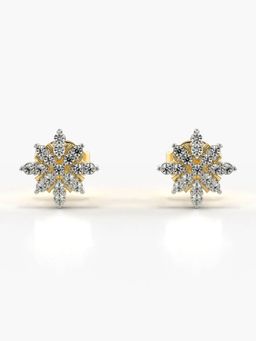 Valanova - Hallmarked 18K Gold and Certified Lab Grown Diamond 0.22Cts Gold Studs Earrings