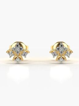 Valanova - Hallmarked 18K Gold and Certified Lab Grown Diamond 0.13Cts Gold Studs Earrings