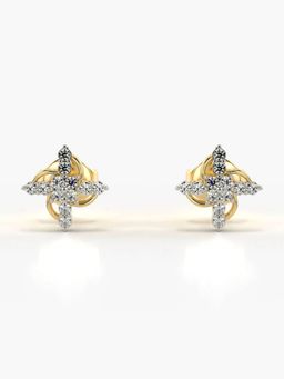 Valanova - Hallmarked 18K Gold and Certified Lab Grown Diamond 0.18Cts Gold Studs Earrings