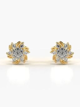 Valanova - Hallmarked 18K Gold and Certified Lab Grown Diamond 0.17Cts Gold Studs Earrings