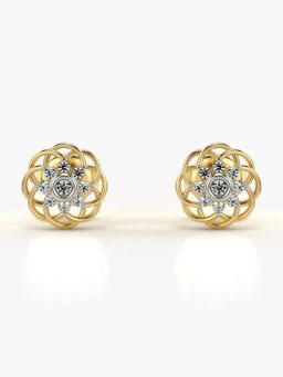 Valanova - Hallmarked 14K Gold and Certified Lab Grown Diamond 0.13Cts Gold Studs Earrings