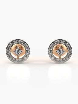 Valanova - Hallmarked 18K Gold and Certified Lab Grown Diamond 0.29Cts Rose Gold Studs Earrings
