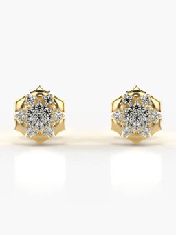 Valanova - Hallmarked 14K Gold and Certified Lab Grown Diamond 0.17Cts Gold Studs Earrings