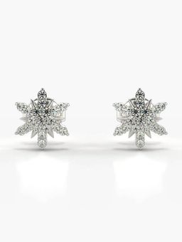 Valanova - Hallmarked 14K Gold and Certified Lab Grown Diamond 0.25Cts Silver Studs Earrings