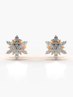 Valanova - Hallmarked 14K Gold and Certified Lab Grown Diamond 0.25Cts Rose Gold Studs Earrings