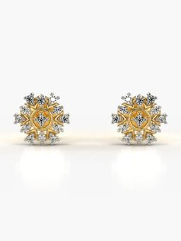 Valanova - Hallmarked 14K Gold and Certified Lab Grown Diamond 0.17Cts Gold Studs Earrings