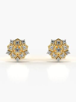Valanova - Hallmarked 18K Gold and Certified Lab Grown Diamond 0.15Cts Gold Studs Earrings