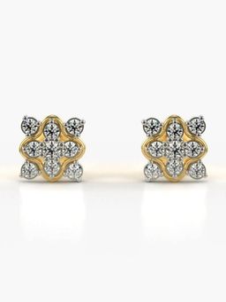 Valanova - Hallmarked 14K Gold and Certified Lab Grown Diamond 0.42Cts Gold Studs Earrings