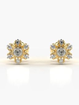 Valanova - Hallmarked 14K Gold and Certified Lab Grown Diamond 0.10Cts Gold Studs Earrings