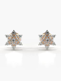 Valanova - Hallmarked 18K Gold and Certified Lab Grown Diamond 0.14Cts Rose Gold Studs Earrings