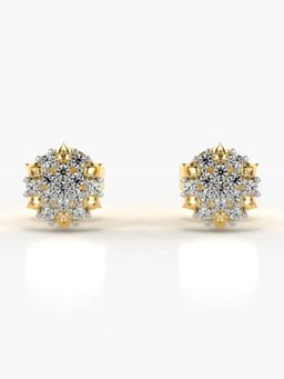 Valanova - Hallmarked 14K Gold and Certified Lab Grown Diamond 0.17Cts Gold Studs Earrings