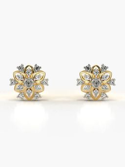 Valanova - Hallmarked 14K Gold and Certified Lab Grown Diamond 0.19Cts Gold Studs Earrings